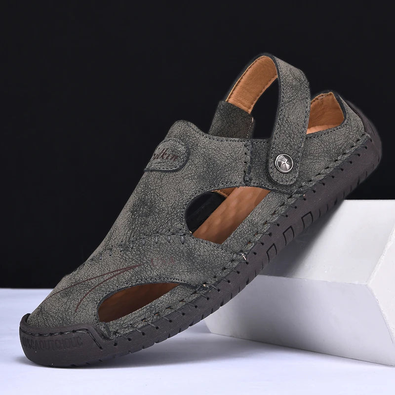 Men’s Handmade Leather Breathable Summer Sandals