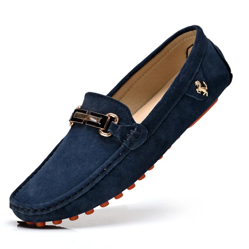 Men’s Large Size Leather Slip-On Loafers