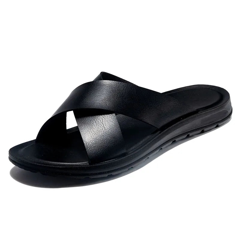 Men’s Leather Roman Open-Toe Summer Sandals