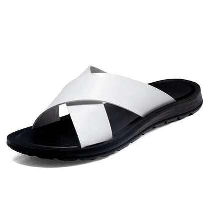 Men’s Leather Roman Open-Toe Summer Sandals