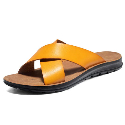 Men’s Leather Roman Open-Toe Summer Sandals