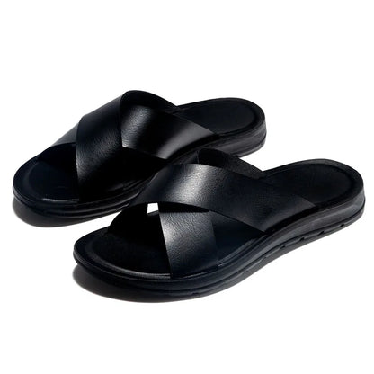Men’s Leather Roman Open-Toe Summer Sandals