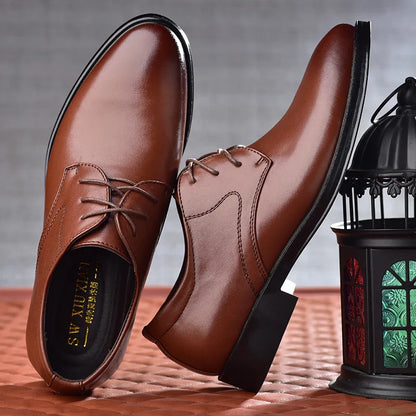 Men’s Large Size Leather Dress Derby Shoes