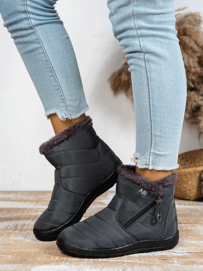 Women’s Solid Mid-Calf Warm Cotton Boots