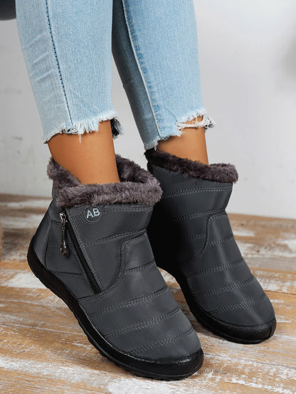 Women’s Solid Mid-Calf Warm Cotton Boots