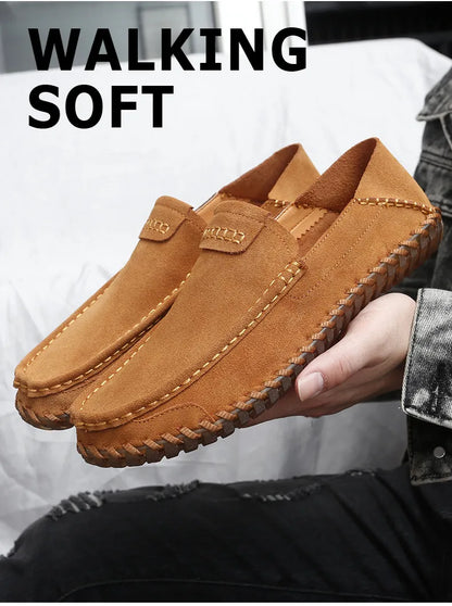 Men’s Large Size Leather Casual Loafers
