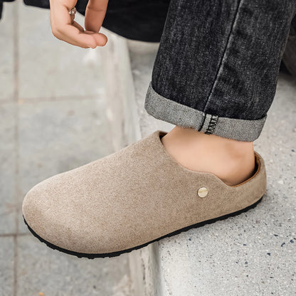 Unisex Leather Slip-On Summer Flats