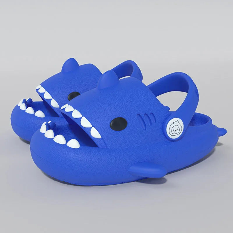 Kids Shark Cartoon Slip-On Sandals