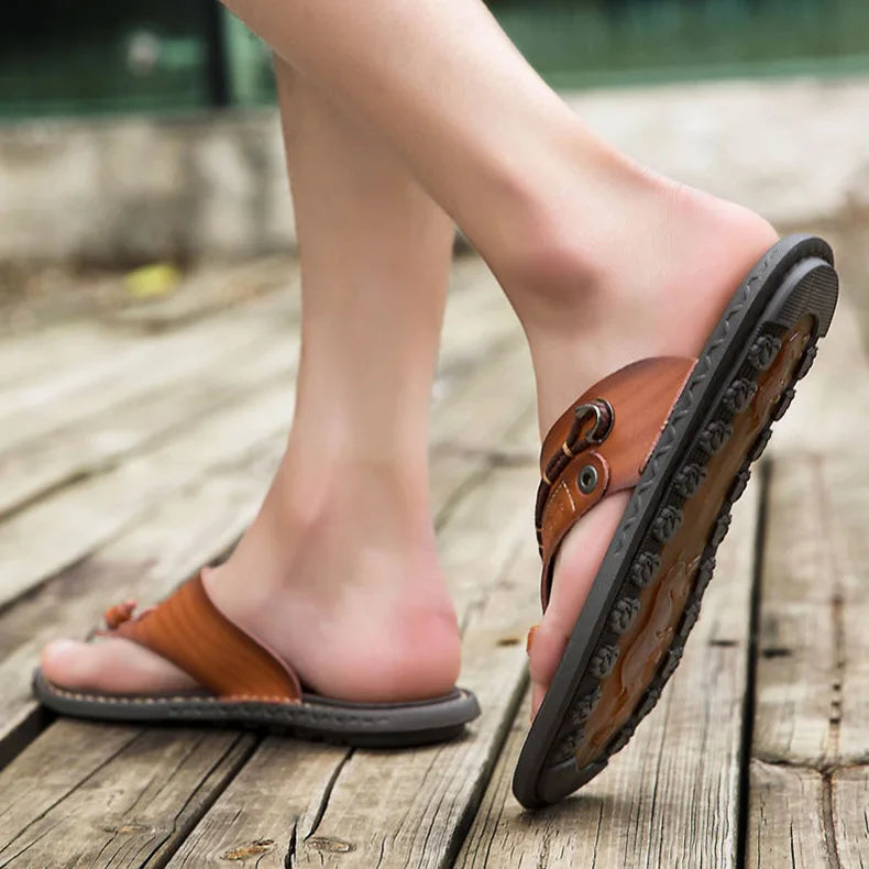 Men Handmade Leather Outdoor Sandals