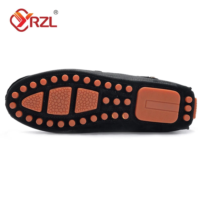 Men’s Large Size Leather Slip-On Loafers
