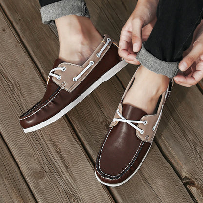 Men’s Slip-On Apron Toe Loafer Shoes