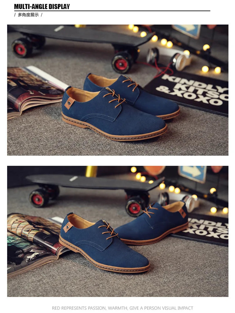 Men Luxury Suede Leather Oxford Shoes