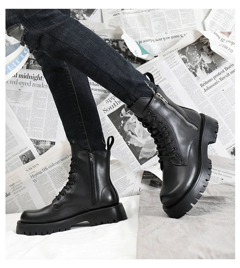 Men’s Leather Winter Ankle Boots Non-Slip