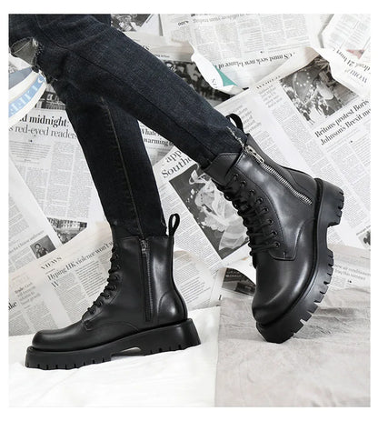 Men’s Leather Winter Ankle Boots Non-Slip