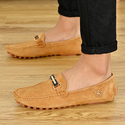 Men’s Large Size Leather Slip-On Loafers