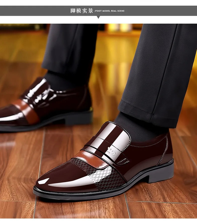 Men’s Luxury Leather Brogue Oxford Dress Shoes