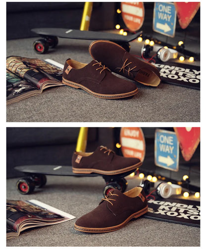 Men Luxury Suede Leather Oxford Shoes