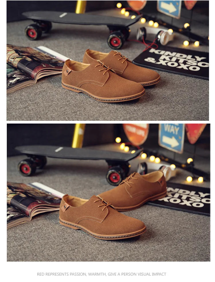 Men Luxury Suede Leather Oxford Shoes