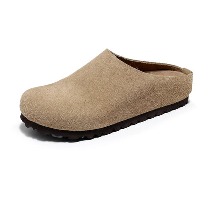 Anti-Slip Leather Clogs with Arch Support