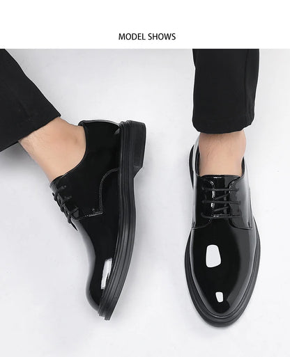 Men’s Patent Leather Height Increase Dress Shoes