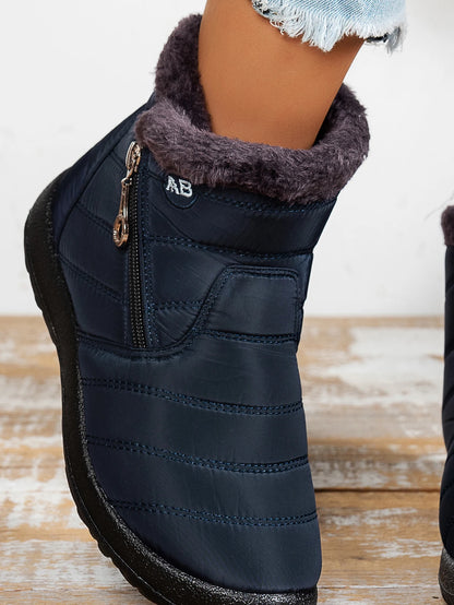 Women’s Solid Mid-Calf Warm Cotton Boots