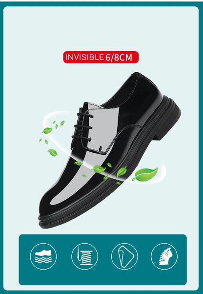 Men’s Patent Leather Height Increase Dress Shoes