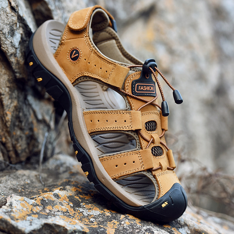 Men’s Genuine Leather Summer Roman Sandals