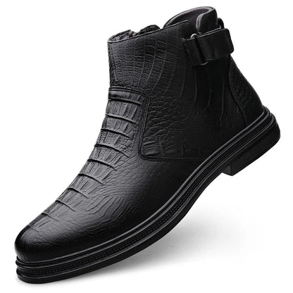 Men’s Leather Chelsea High-Top Ankle Boots