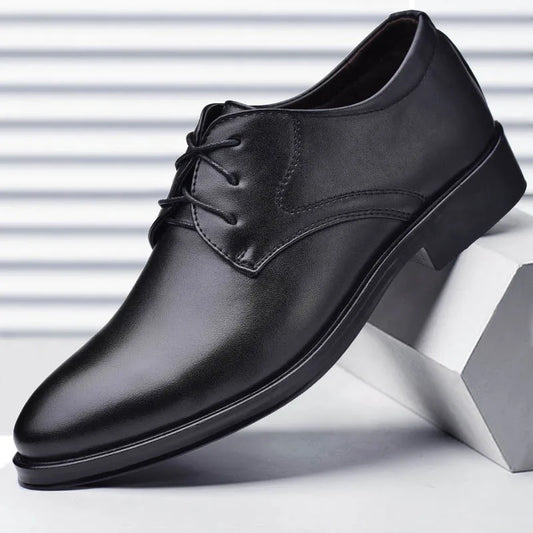 Men’s Large Size Leather Dress Derby Shoes