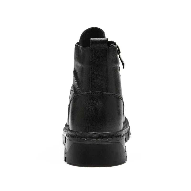 Men’s Genuine Leather Black Ankle Boots