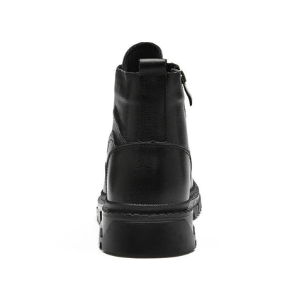 Men’s Genuine Leather Black Ankle Boots