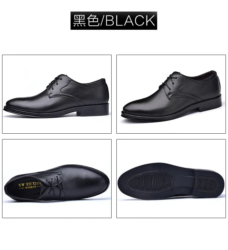 Men’s Large Size Leather Dress Derby Shoes