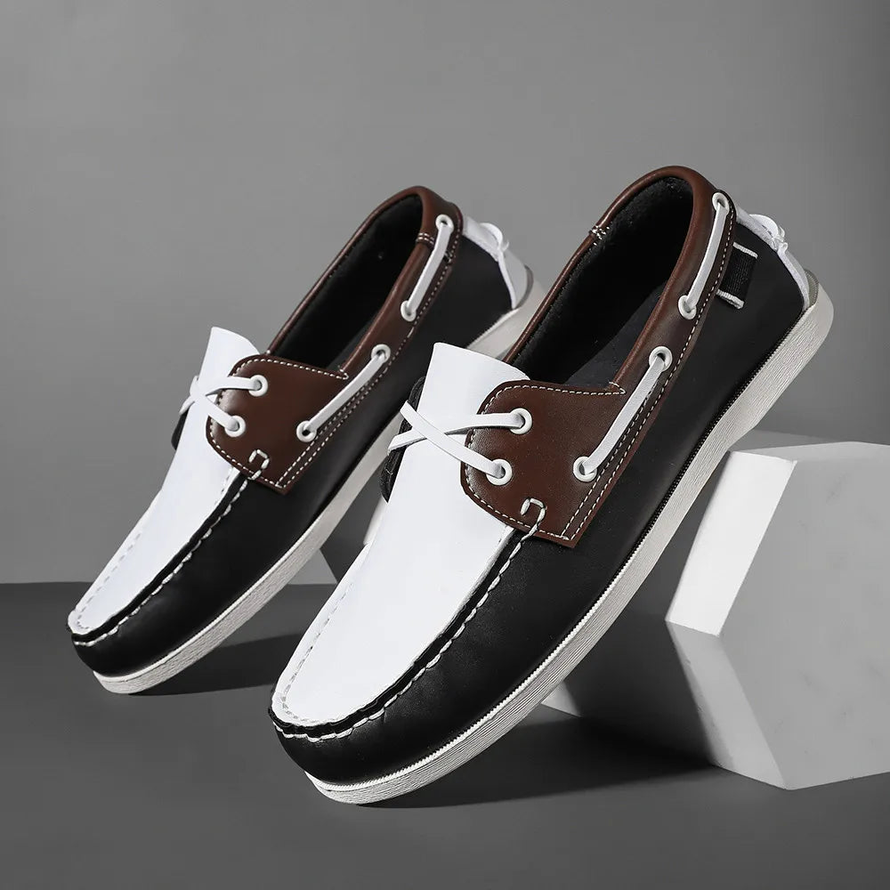 Men’s Slip-On Apron Toe Loafer Shoes