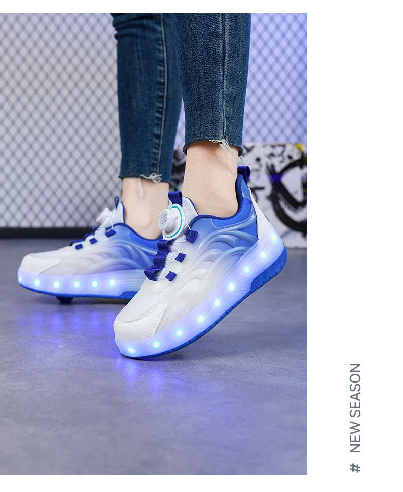 Kids LED Light Roller Skate Sneakers