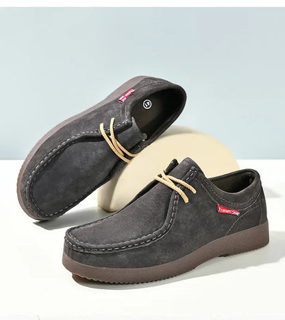 Men’s Suede Leather Lace-Up Casual Shoes