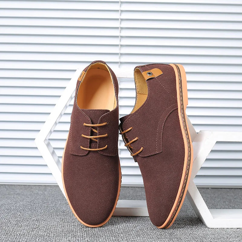Men’s Suede Leather Oxford Casual Dress Shoes