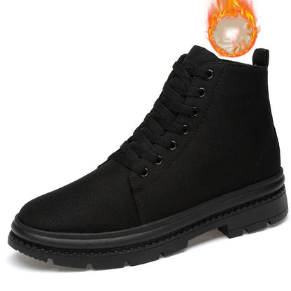 Men’s Hidden Heel Canvas Elevator Boots