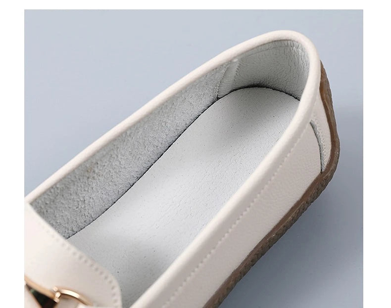 Women’s Leather Slip-On Casual Moccasin Flats