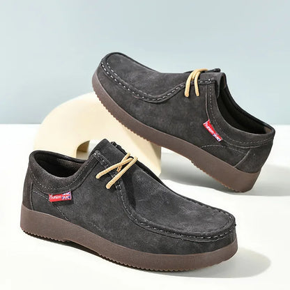 Men’s Suede Leather Lace-Up Casual Shoes