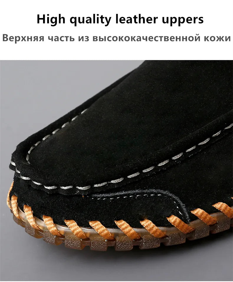 Men’s Large Size Leather Casual Loafers