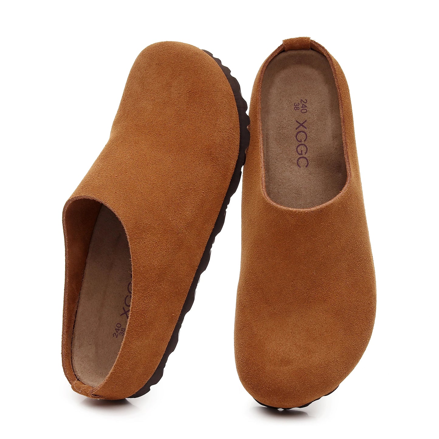 Anti-Slip Leather Clogs with Arch Support