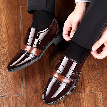 Men’s Luxury Leather Brogue Oxford Dress Shoes