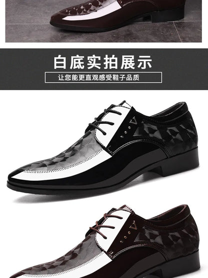 Men’s Leather Oxford Lace-Up Casual Dress Shoes