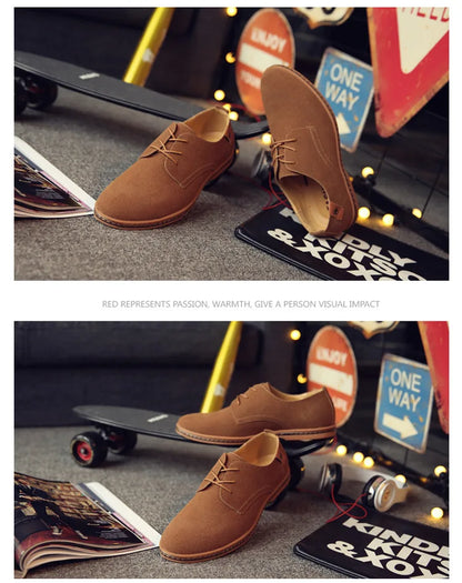 Men Luxury Suede Leather Oxford Shoes