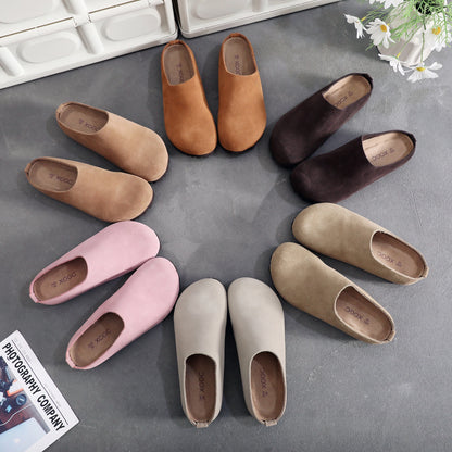 Anti-Slip Leather Clogs with Arch Support