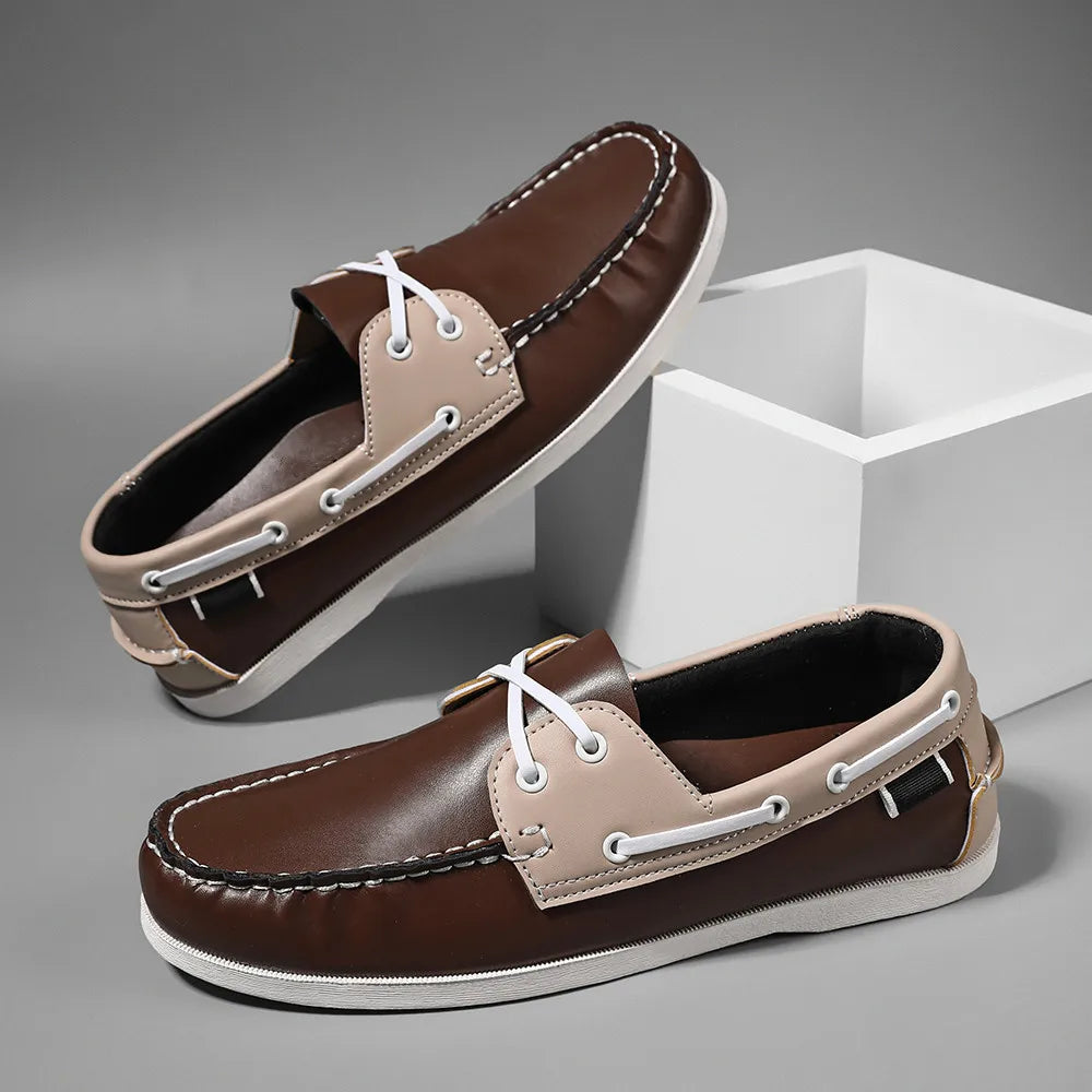 Men’s Slip-On Apron Toe Loafer Shoes