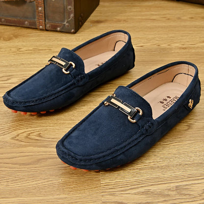 Men’s Large Size Leather Slip-On Loafers
