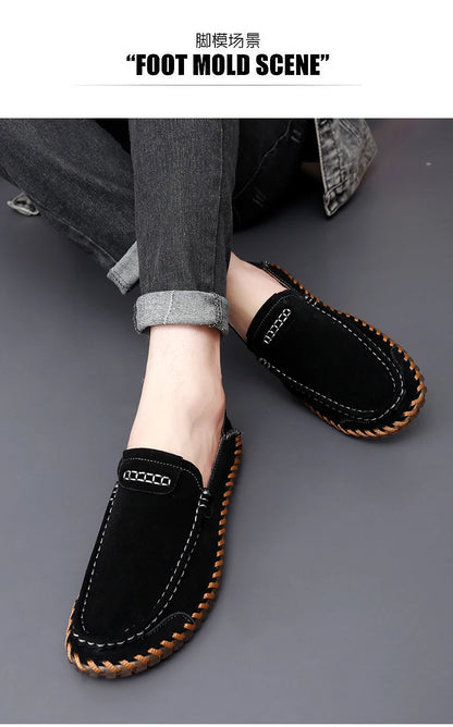 Men’s Large Size Leather Casual Loafers