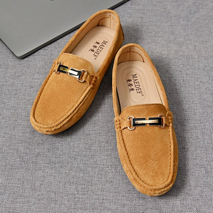 Men’s Large Size Leather Slip-On Loafers