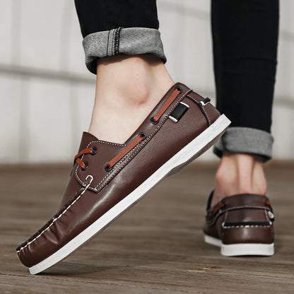 Men’s Slip-On Apron Toe Loafer Shoes